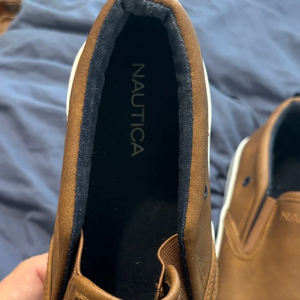 Nautica Boys Tan Slip-On Loafers